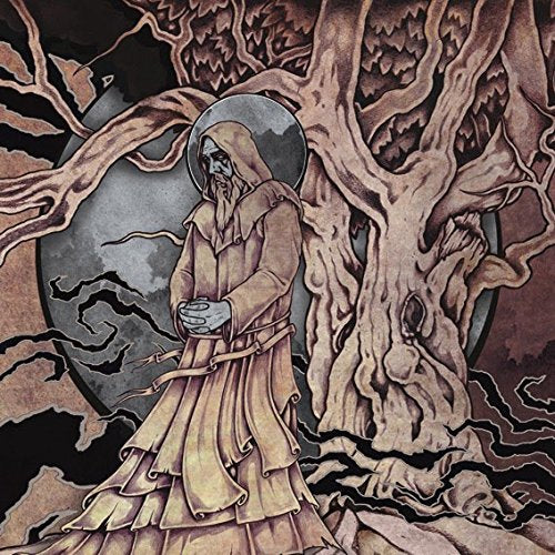 CD cover art: hooded figure before a tree and full moon.