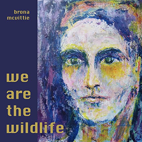 Album cover with a painted portrait of a woman and dark blue text panel.
