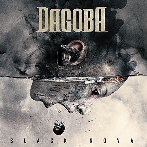 Album cover featuring a diver's helmet with a zipper, surrounded by cloudy water.