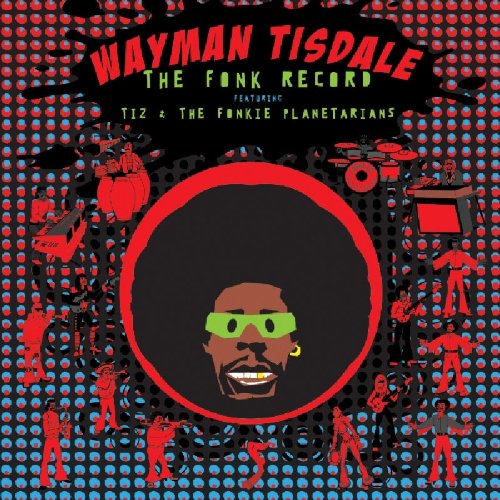 Album cover featuring a man's face with green glasses, surrounded by red silhouettes.