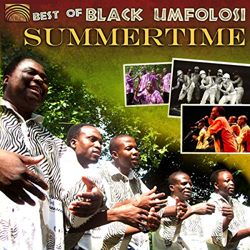 CD cover for Black Umfolosi’s “Summertime” featuring group members performing.