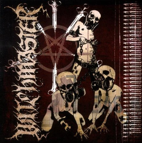 CD cover with figures in gas masks, chains, and a pentagram.