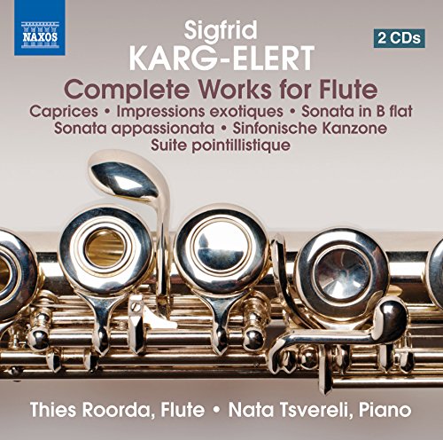 "CD cover featuring a close-up of a shiny silver flute against a gray background."