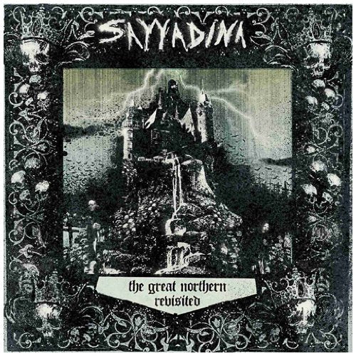 "Album cover with dark, gothic artwork and 'Sayyadina' title in white, ornate border."
