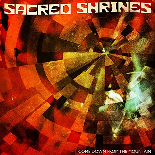 CD cover for "Sacred Shrines - Come Down From The Mountain," abstract red design.