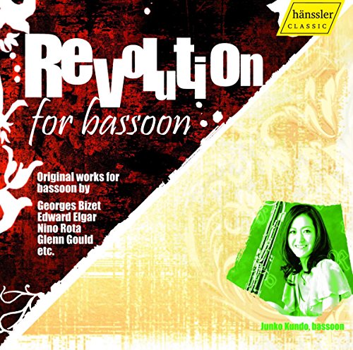 CD cover: "Revolution for Bassoon" with Junko Kudo’s portrait and bassoon.