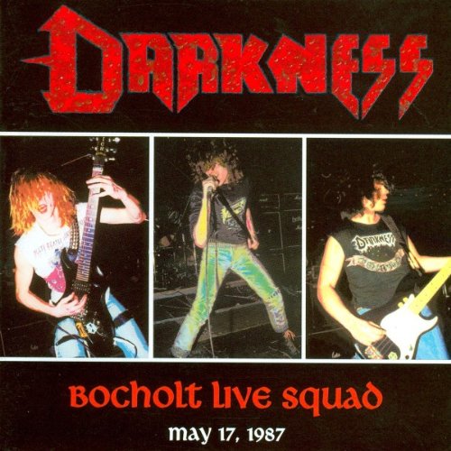 CD cover for Darkness - Live Over Bocholt, featuring band members performing.