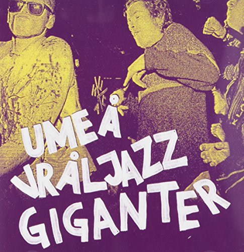 Purple and yellow CD cover with three musicians and bold text.