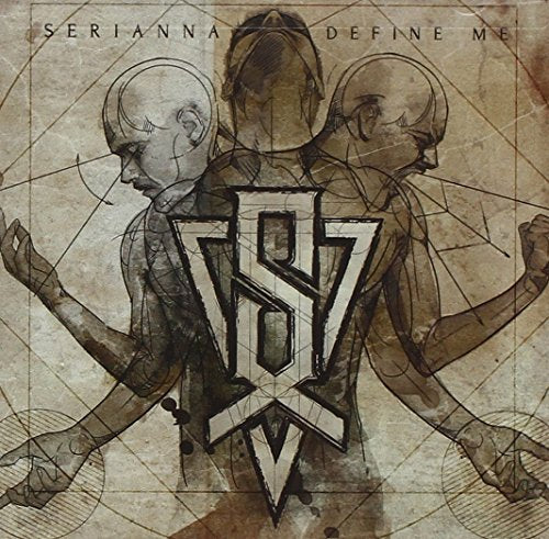 CD cover for Serianna’s “Define Me” featuring sketched figures and a large “S” logo.