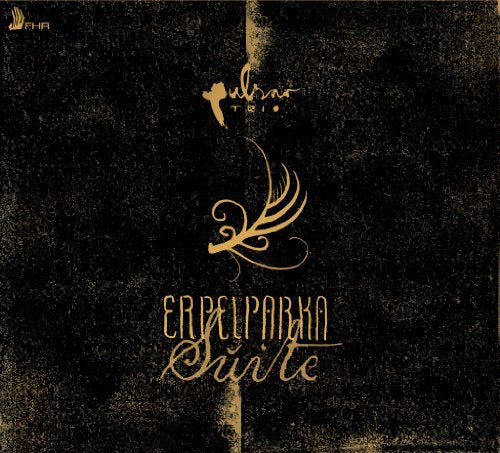 The alt text for the image is: "CD cover with gold text on a dark background."
