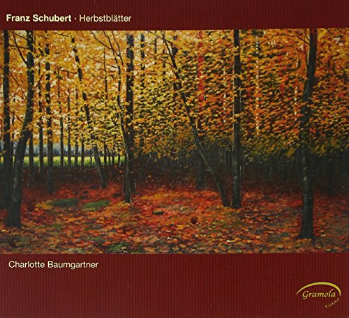Album cover featuring autumn forest scene with yellow and orange leaves, dark red borders.