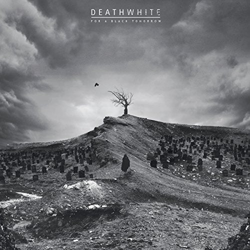 Black and white album cover depicting a graveyard hill with a lone tree.