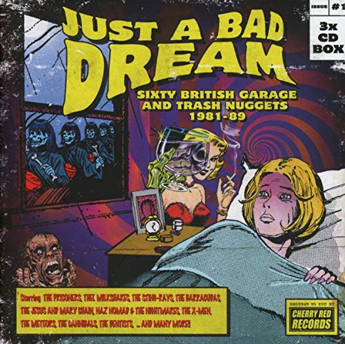 "CD compilation titled 'Just A Bad Dream' with comic book-style packaging and inserts."
