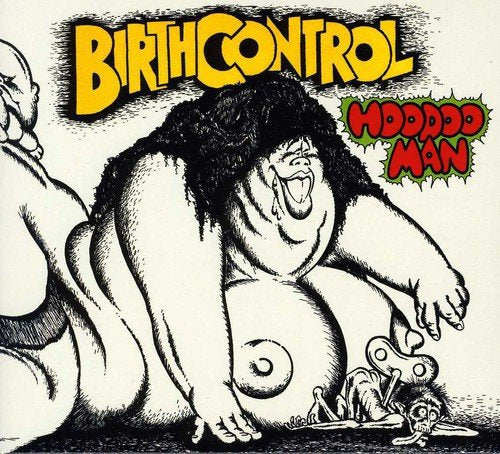 "Album cover art featuring a black and white cartoon of a man."