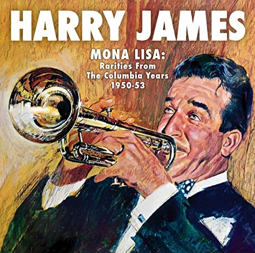 "Album cover of Harry James playing a trumpet, wearing a suit."