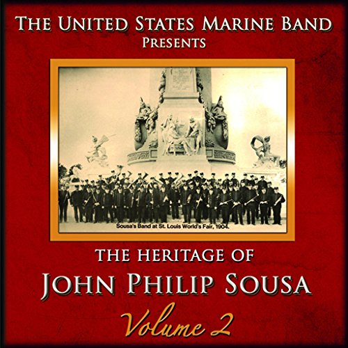 Red album cover with yellow-framed vintage photo of a marching band.