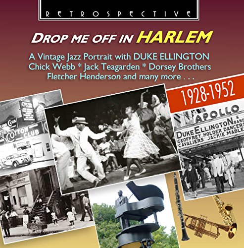"CD cover with collage of black-and-white photos and jazz instruments on brown background."