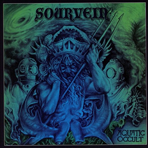 "Album cover art featuring a blue, underwater-themed illustration with a central figure."