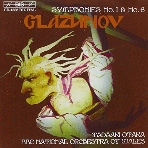 CD cover featuring abstract, surrealistic artwork with text "Glazunov Symphonies No. 1 & No. 6".