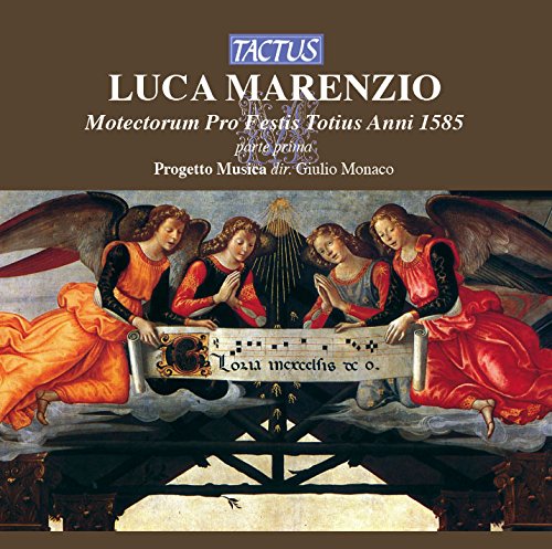 "CD cover with Renaissance painting of angels around a coffin on a brown background."