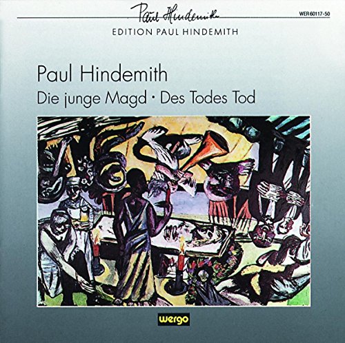 "CD cover with abstract illustration of people, featuring 'Paul Hindemith' and 'Wergo' logos."