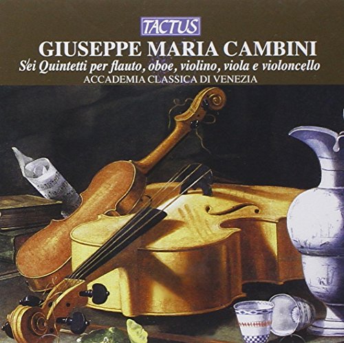 A CD cover featuring violins and a vase on a table with text above.