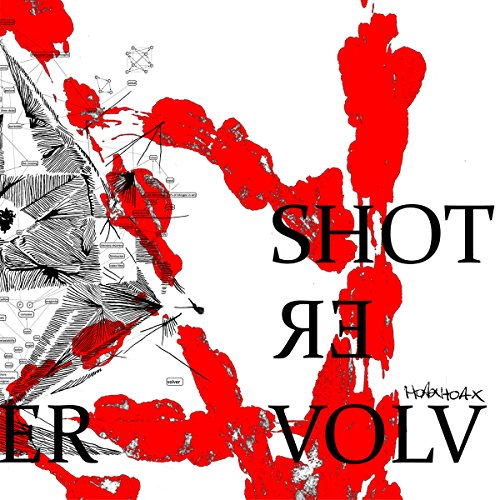 "Album cover with red splatters and black text on a white background."