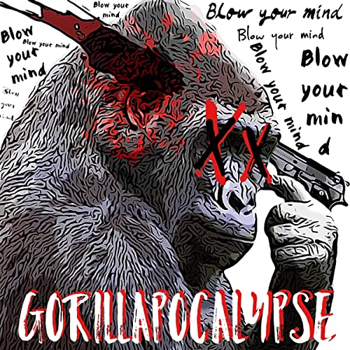 CD cover: gorilla with red crosshairs over its face, text "Gorilla Apocalypse".