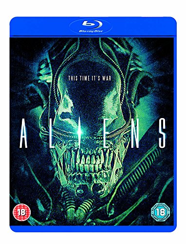 Aliens" Blu-ray case featuring a Xenomorph head and dark, textured background.