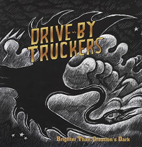 Drive-By Truckers album cover: dark, textured illustration with gold lettering.