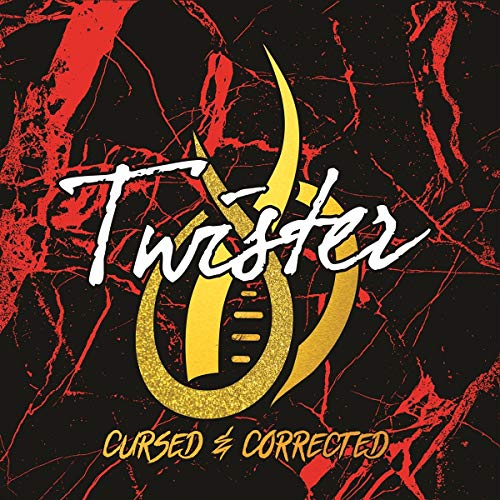 CD cover for “Twister - Cursed & Corrected” with gold and red design.