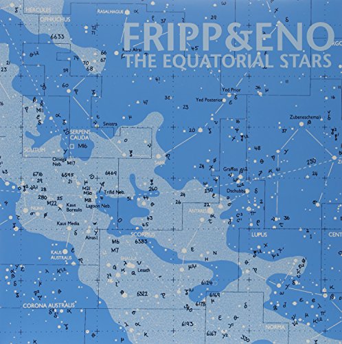 Album cover for Fripp & Eno’s “The Equatorial Stars” with star chart design.