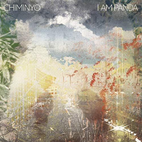 The image is a vinyl record cover for "Chiminyo - I Am Panda". The alt text for this image could be: "Vinyl record cover with abstract forest landscape and artist's name."