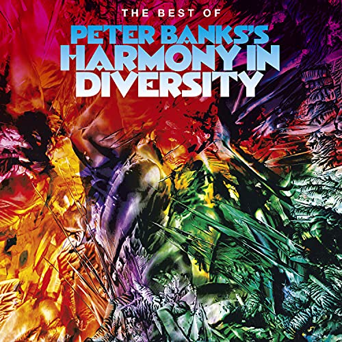 CD cover for Peter Banks’ “Harmony In Diversity” with abstract, colorful art.