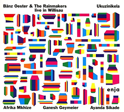 CD cover with abstract colorful geometric shapes and artist names.