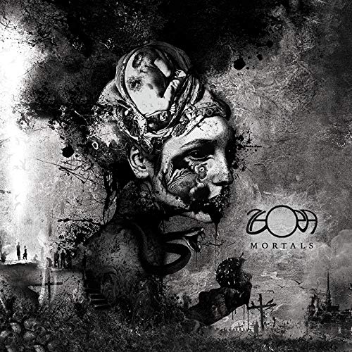 Dark album cover featuring a distorted face and snake imagery.