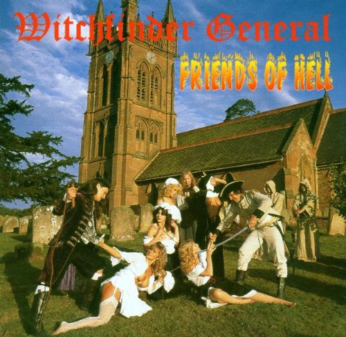 Album cover: Witchfinder General, “Friends Of Hell,” featuring a church and figures.