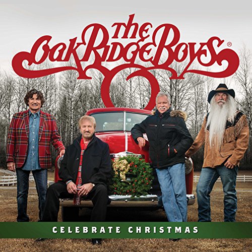 "Album cover featuring The Oak Ridge Boys standing by a red truck with a wreath."