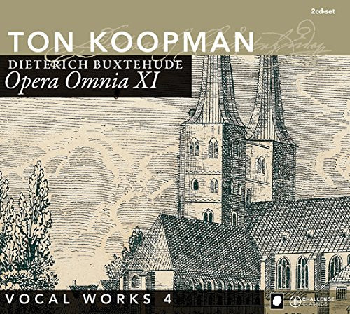CD cover for Ton Koopman’s Buxtehude opera, featuring a church illustration.