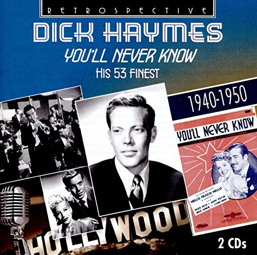 Dick Haymes CD cover with collage of black and white photos and text.