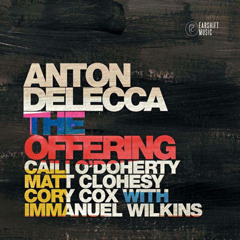 CD cover for Anton Delecca’s “The Offering” featuring artist names in bold text.