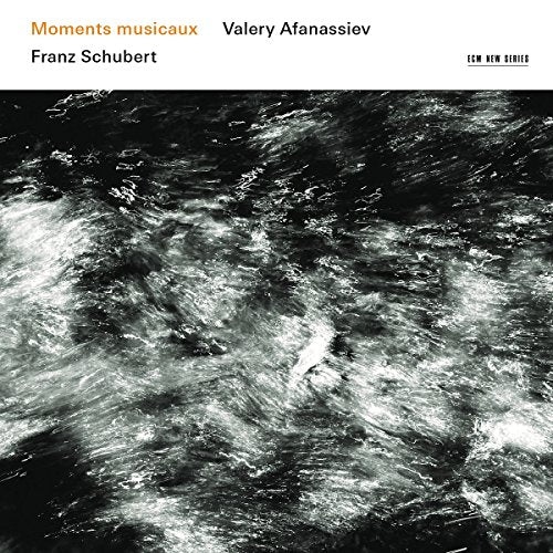 The image shows a CD cover with a black-and-white abstract design. alt text: "CD cover with abstract black-and-white water image and white header."