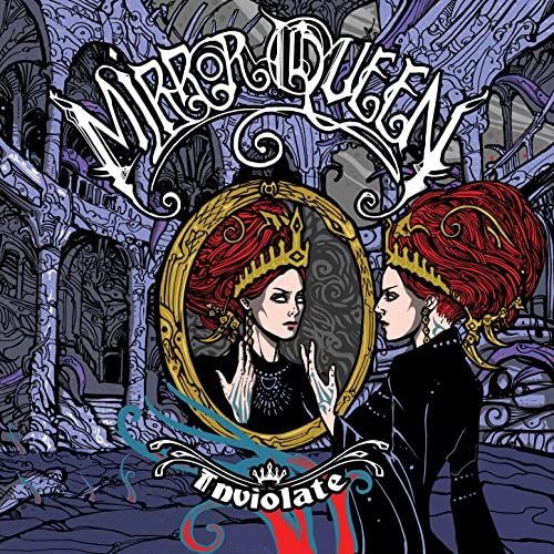 Album cover for Mirror Queen’s “Inviolate” featuring a woman and her reflection.