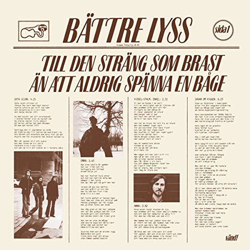 CD cover for “Battre Lyss” album, featuring photos and text in a newspaper style.