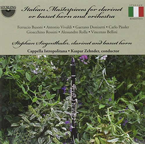 CD cover featuring a clarinet against a lush green floral background.