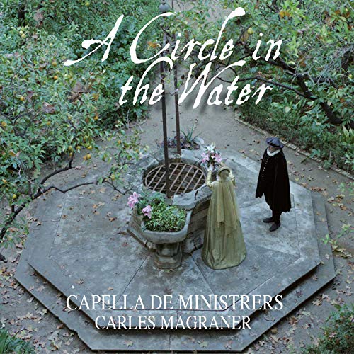 "CD cover featuring a man and woman by a well in a lush, green courtyard."