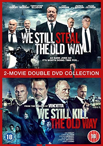 DVD cover featuring two movie posters with men in suits against London cityscapes.