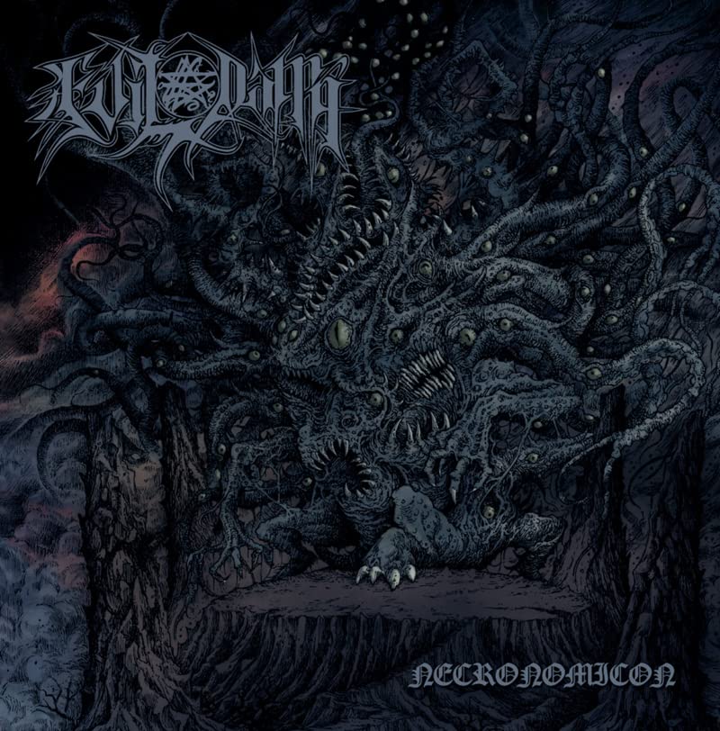Dark album cover featuring a monstrous, tentacled creature and band logo.