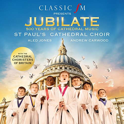 CD cover: St Paul’s Cathedral with choirboys and doves.