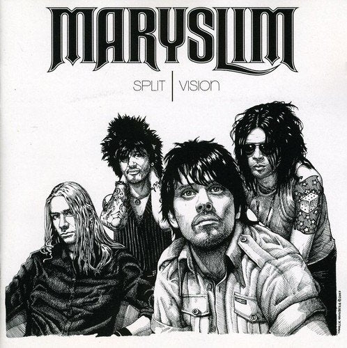 Black and white CD cover featuring a sketched portrait of a rock band.